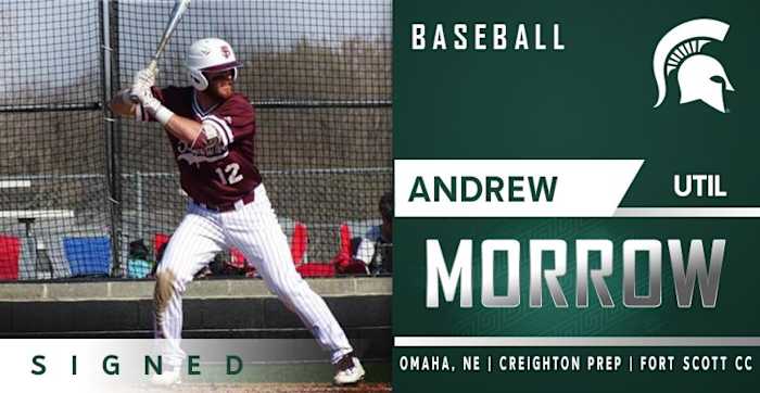 Andrew Morrow New Addition for Michigan State baseball (PHOTO: MSU SID)